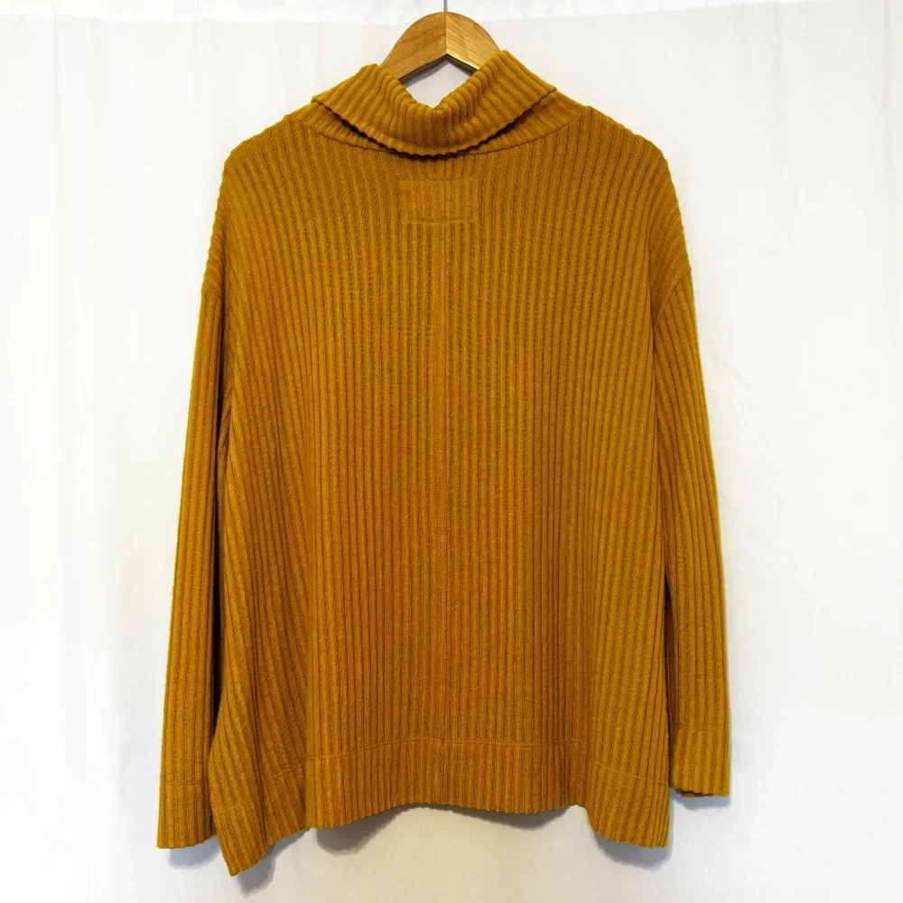 Anthropologie Maeve Vanna Cowl Neck Sweater in Marigold‎ size Small